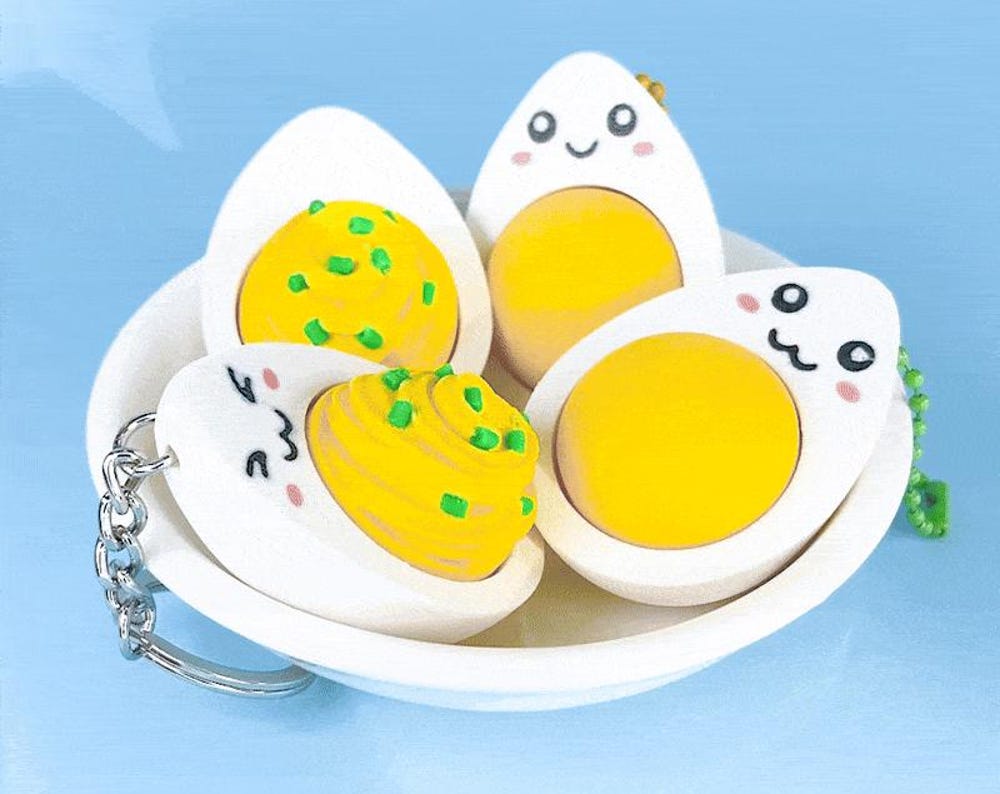 Egg Clicker Fidget Keychain
